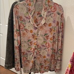 XLarge posh peanut women’s long sleeve luxe pajama set